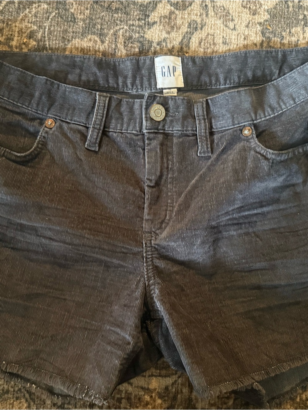 GAP Women's Dark Gray Corduroy Shorts